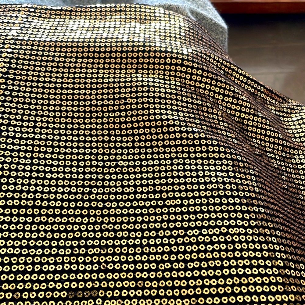 Christmas Holiday Gold Sequins Tank Top - Picture 9 of 11